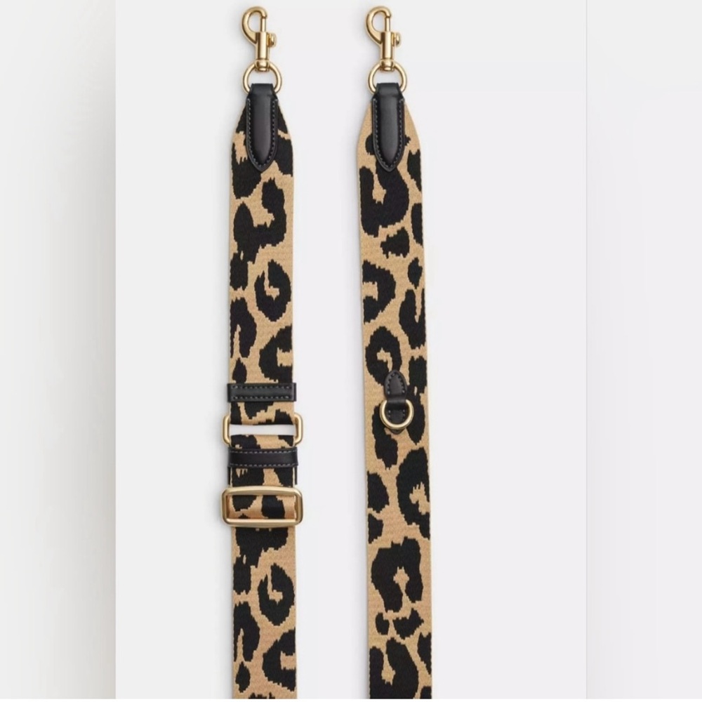 Coach Webbing Strap With Leopard Print New NWT Factory Wrapped F2492 CX241